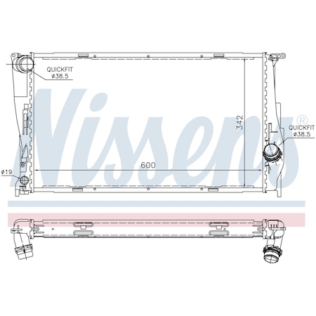 Nissen Nissens Radiator, 60785A 60785A